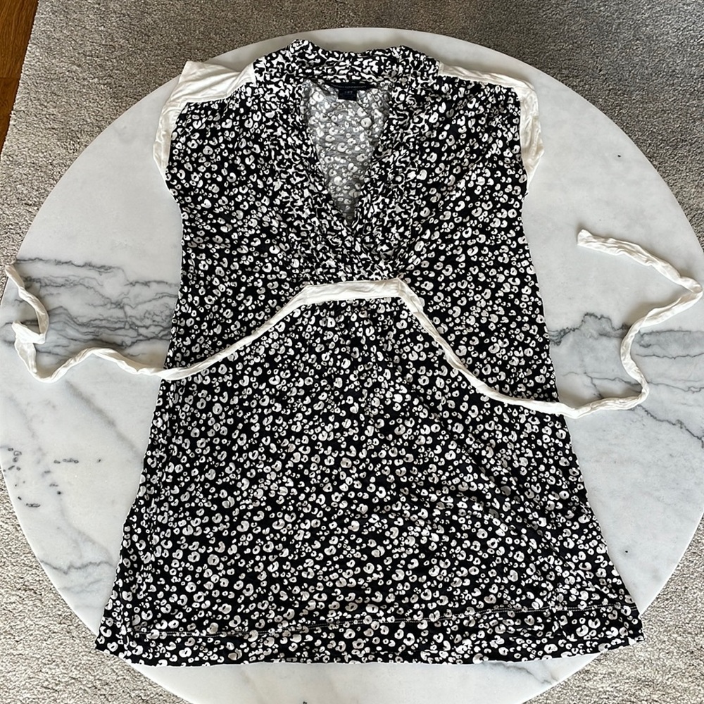 French Connection Black And White Print Dress